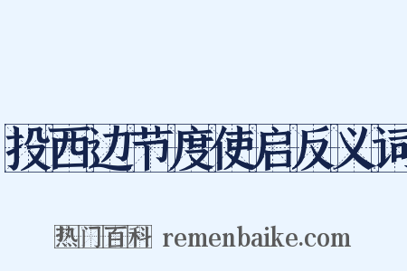 投西边节度使启反义词是什么意思的图片
